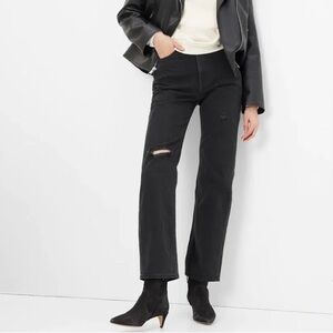 GAP 90s Loose High Rise in Black Distressed Size 24 / 00p